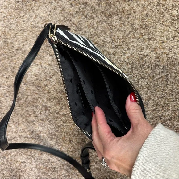 Kate Spade Monochrome Striped Crossbody Bag - Picture 2 of 3
